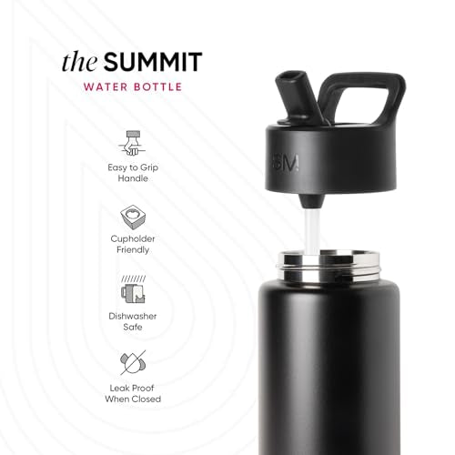 Insulated Water Bottle with Straw