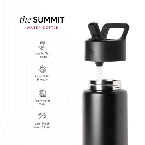 Insulated Water Bottle with Straw