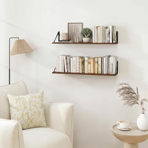 Black Deep Floating Shelves for Wall