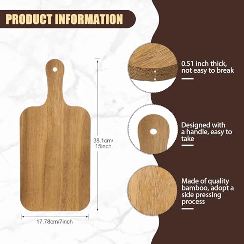 6 Pcs Thick Wood Cutting Boards 15 Inch for Laser Engraving (6 Count)