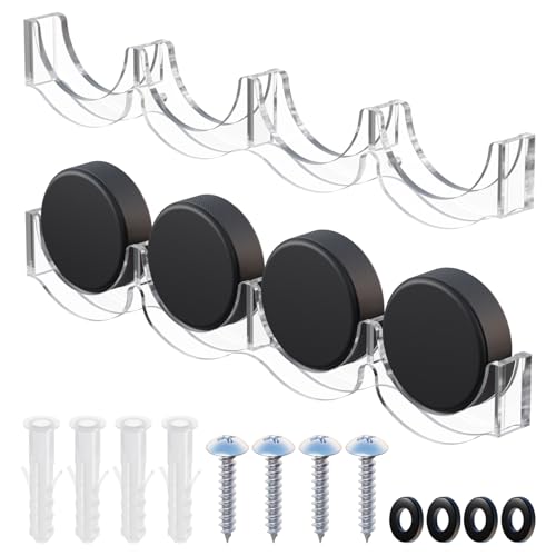 2 Pcs Hockey Puck Display Case Acrylic Hockey Puck Holder for 4 Pucks (2 Count)