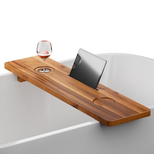 35" L Bathtub Caddy Tray with Accessories Holders