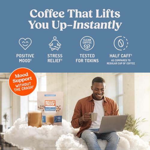 Mood Booster Latte Instant Mushroom Coffee 4.7oz (4.7 Ounce)