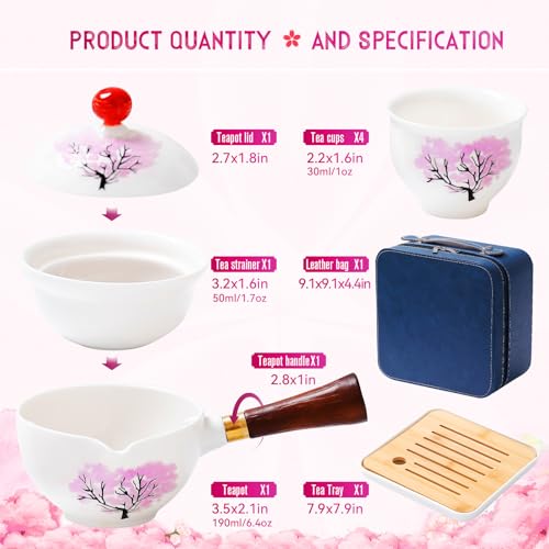 Japanese Tea Set Chinese Gongfu Tea Set (4 Count)