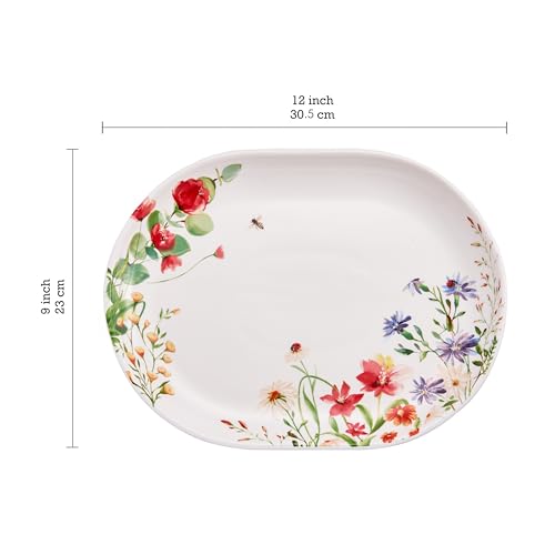 Summer Provence 16 plus 12 inch Oval Platters Set (2 Count)