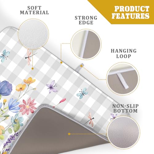 Spring Floral Dish Drying Mat