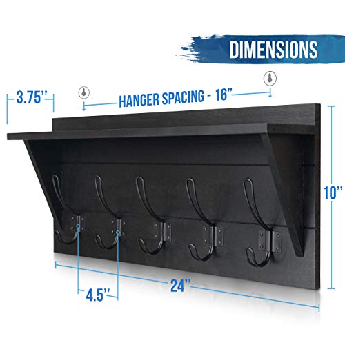 Wall Mounted Coat Rack Shelf