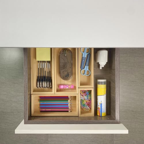 bamboo drawer organizer Set