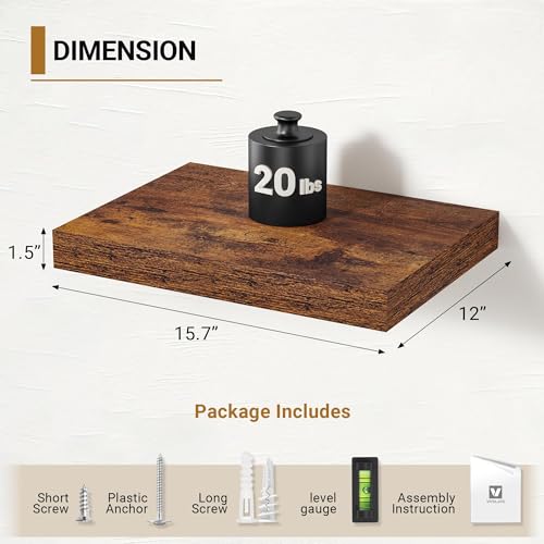 Deep Floating Shelves (2 Count)