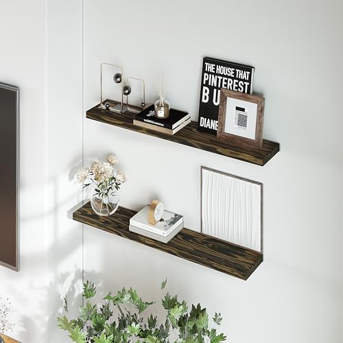 24'' Wood Floating Shelves for Wall (2 Count)