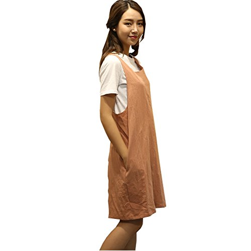 Soft Cotton Linen Apron Solid Color Halter Cross Bandage Aprons Japanese Style X Shape Double Pockets Kitchen Cooking Clothes Gift for Women Chef Housewarming