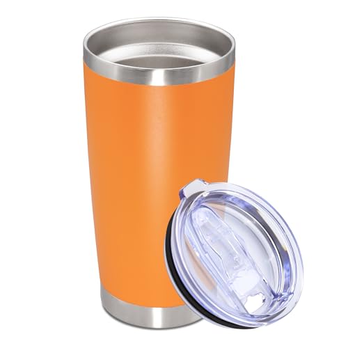 20oz Tumbler Stainless Steel Tumbler Coffee Tumbler with Lid Orange