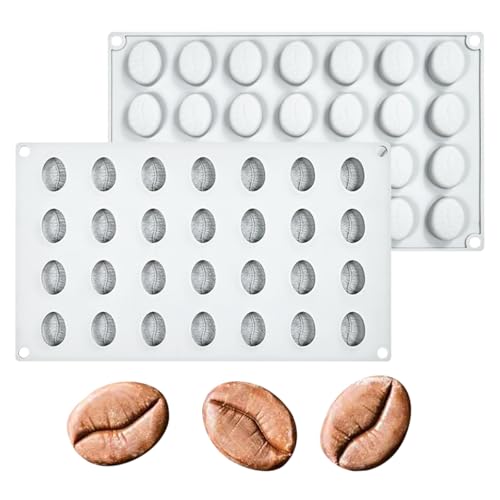 Bakeware Coffee Bean Shape Silicone Mold for Cake Mousse Dessert Chocoalte Non