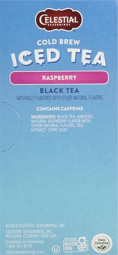 Cold Brew Raspberry Black Iced Tea 18 Tea Bags (18 Count)