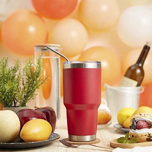 30oz Insulated Tumbler With Lids and Straws (8 Count)