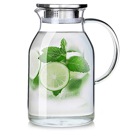 105OZ Glass Pitcher with Lid and Spout