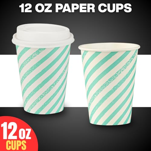 Disposable Coffee Cups with Lids (50 Count)