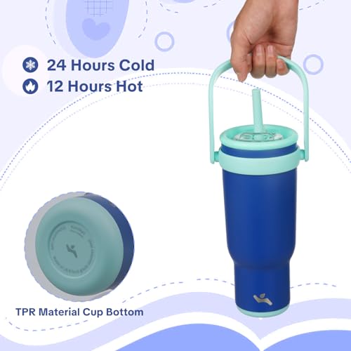 40 oz Tumbler with Handle and Straw