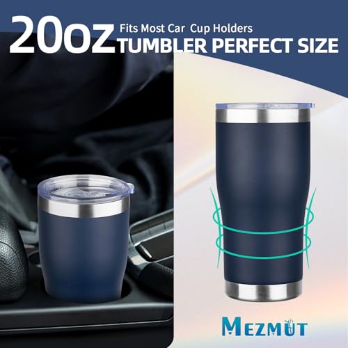 20oz Coffee Tumbler with Lid and Straw Double Wall Vacuum Insulated Cup Stainless Steel Travel Mugs Insulated for Hot Cold Leakproof Powder Coated Tumbler for Indoor Outdoor
