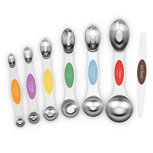7 PCS MultiColor Magnetic Measuring Spoons Set
