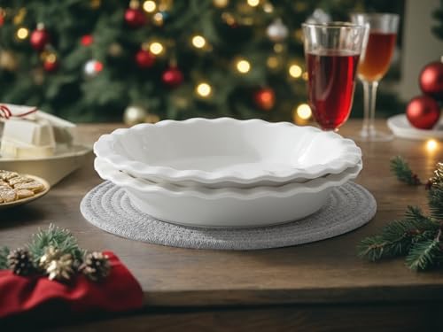 40 Oz Ceramic Pie Pan Set of 2 (2 Count)