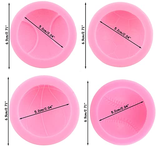 Sports Ball Silicone Basketball Fondant Mold Set Of 4