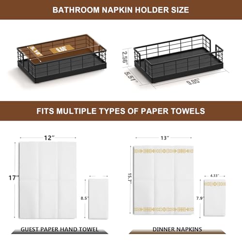Guest Towel Holder Tray for Bathroom