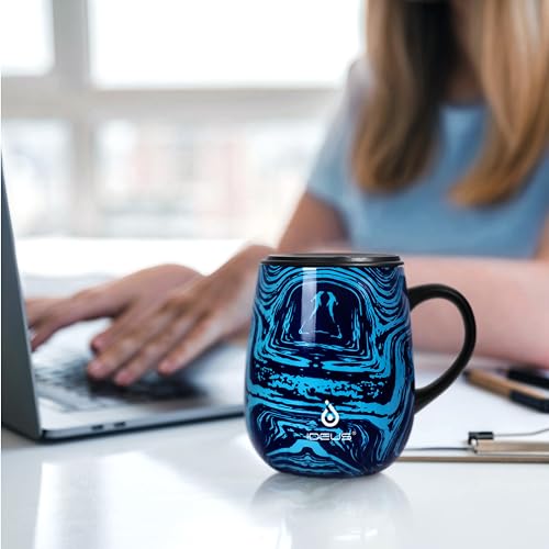 16 oz Insulated Coffee Mug with Handle and Lid