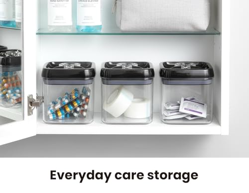 Flip Tite Food Storage Container 5" LARGE Size Airtight Lid Lock Top (3 Count)