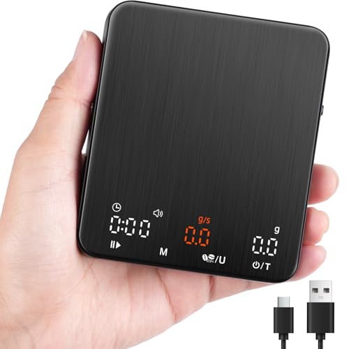 Mini Espresso Coffee Scale with Timer & Flow Rate