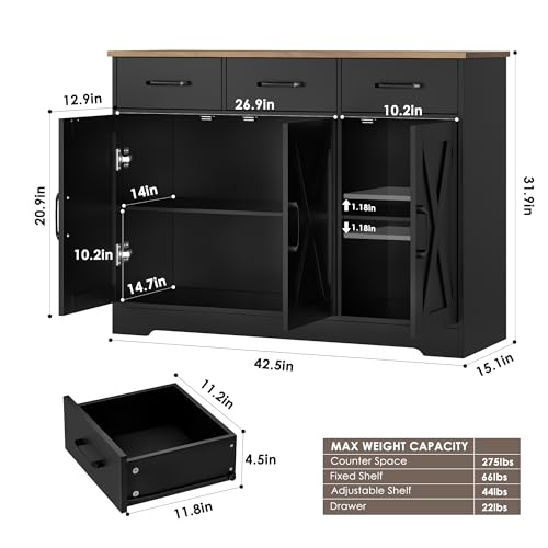 Kitchen Buffet Cabinet with Storage