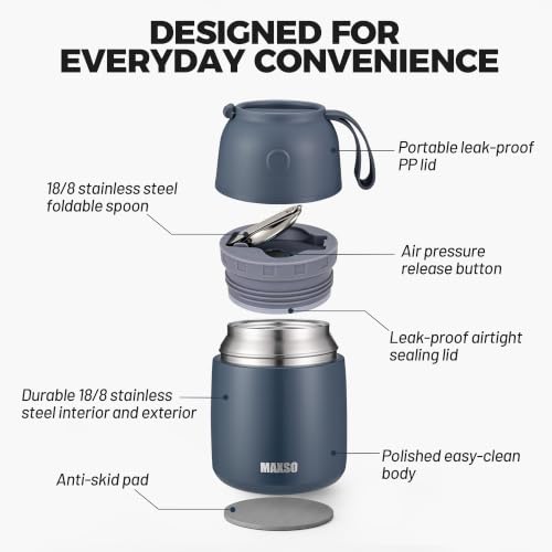 Insulated Thermo Food Jar for Hot & Cold Food for Adult