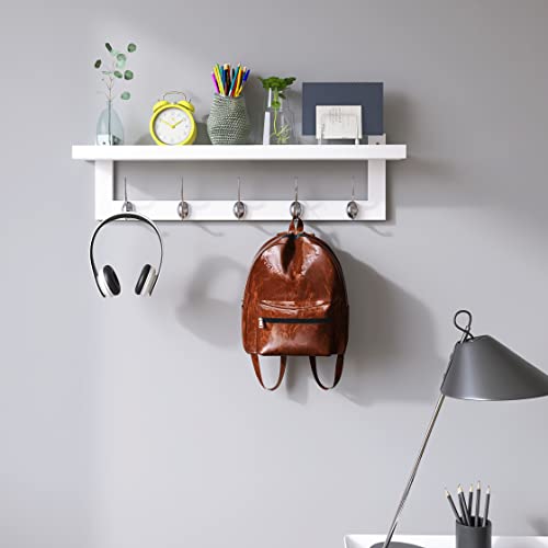 Coat Hooks with Shelf Wall