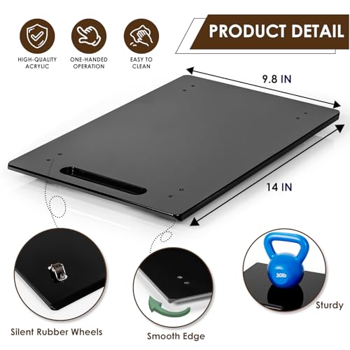 Acrylic Appliance Slider with Rubber Wheels