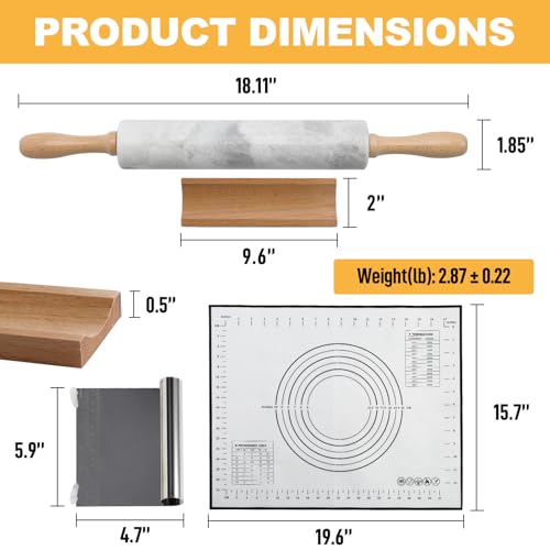 African Natural Marble Rolling Pin