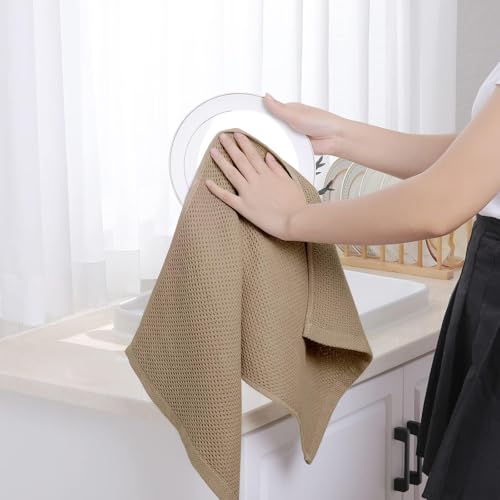 100% Cotton Waffle Weave Kitchen Dish Towels 24 (24 Count)