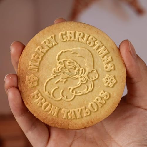 2025 Personalized Christmas Cookie Stamp Unique 3D Embossed Design Fun Tool for Baking Art