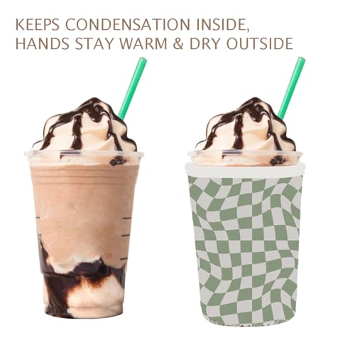 Reusable Insulated Neoprene Iced Coffee Cup Sleeve (3 Count)