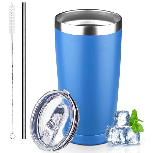 20 oz Tumbler with Lids and Straws