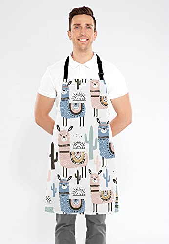 llama Kitchen Cooking BBQ Chef Apron