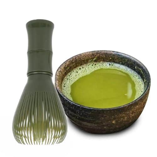 Traditional Matcha Whisk Reusable PP Resin Matcha Whisk Chasen Dishwasher Safe Matcha Stirrer Matcha Green Tea Powder Preparation Prepare Japanese Matcha Tea