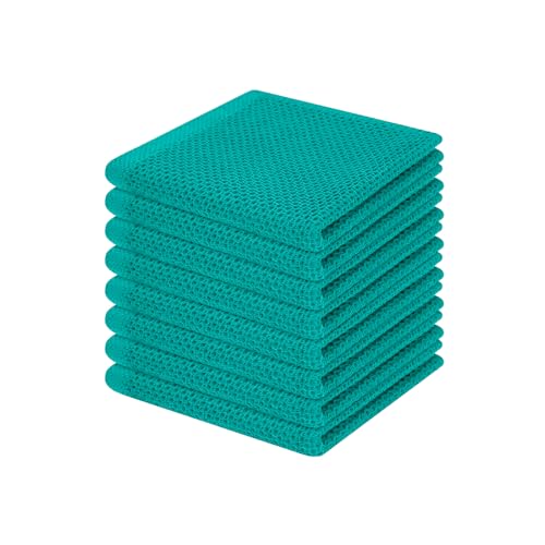 100% Cotton Waffle Weave Kitchen Dish Cloths 8 (8 Count)
