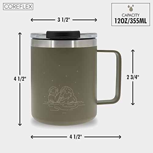 12 oz Insulated Coffee Mug with Handle & Lid