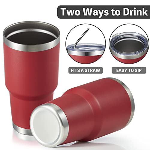30oz Insulated Tumbler With Lids and Straws (4 Count)