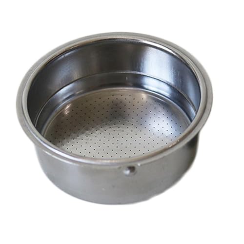 51mm Stainless Steel Coffee Filter Double Layer Filter Basket Stainless Steel Portafilter Basket Espresso Handle Compatible for Portafilter Coffee Machine