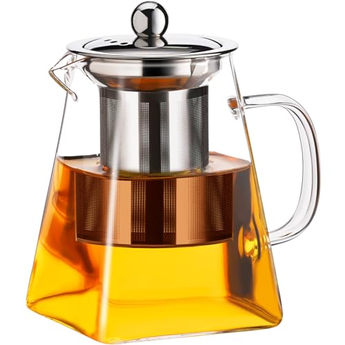 Clear Glass Teapot with Infuser