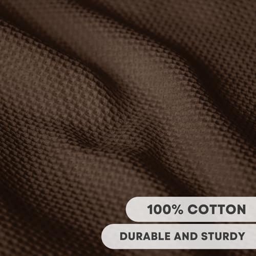 100% Cotton Dark Coffee Waffle Weave Kitchen Dish Cloths