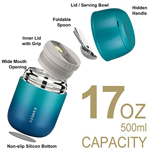 17oz Insulated Food Jar with Spoon