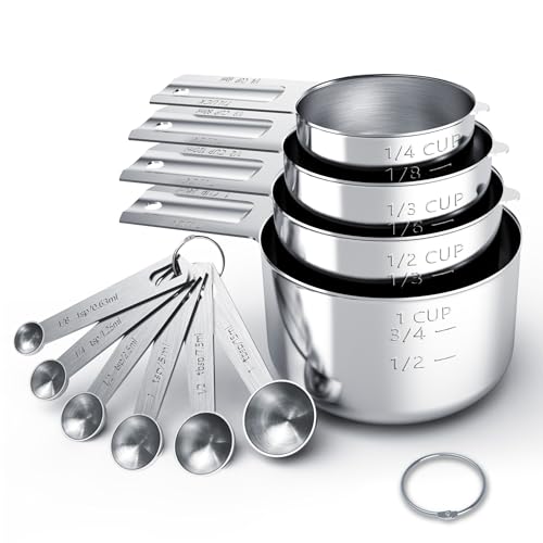 Stainless Steel Measuring Cups & Spoons Set