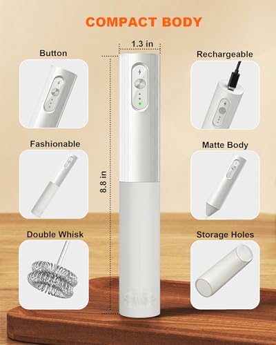 3 Speed Rechargeable Milk Frother Handheld